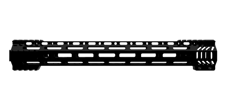 15 inch AIMLYTE magnesium handguard in black, featuring MLOK and picatinny mounts